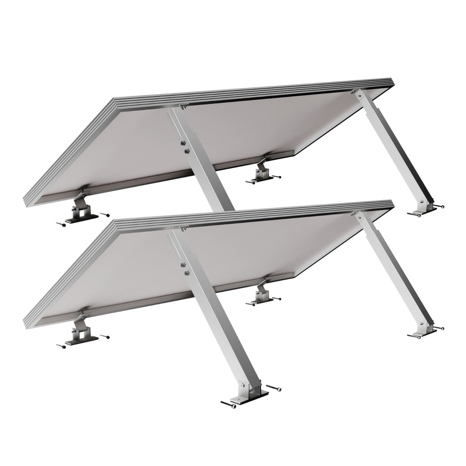 Balkonkraftwerk Halterung Aufst&auml;nderung 15-30&deg; - 2 Solarmodule f&uuml;r Dach & Wand 