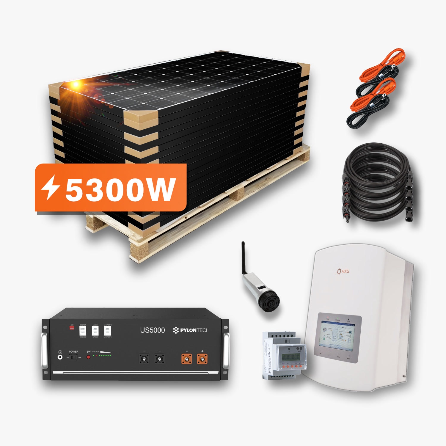 5,3kW Solaranlage mit 4,8kWh Speicher - bifaziale Module & Solis Hybrid Wechselrichter 