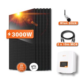 3000W Solaranlage Set Photovoltaik - SOLIS Wechselrichter mit WLAN 