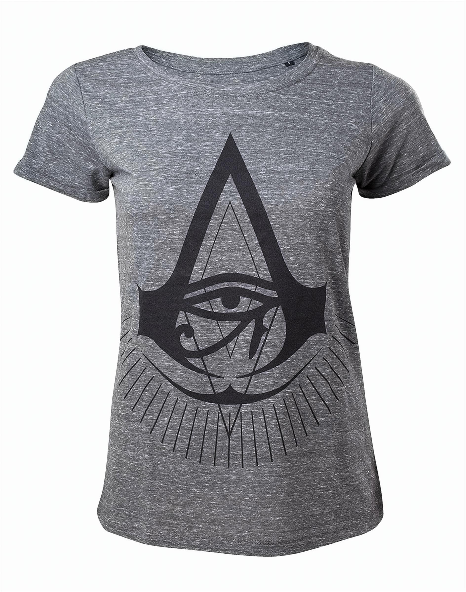 Assassins Creed - Logo M&auml;dchen T-Shirt grau XL 