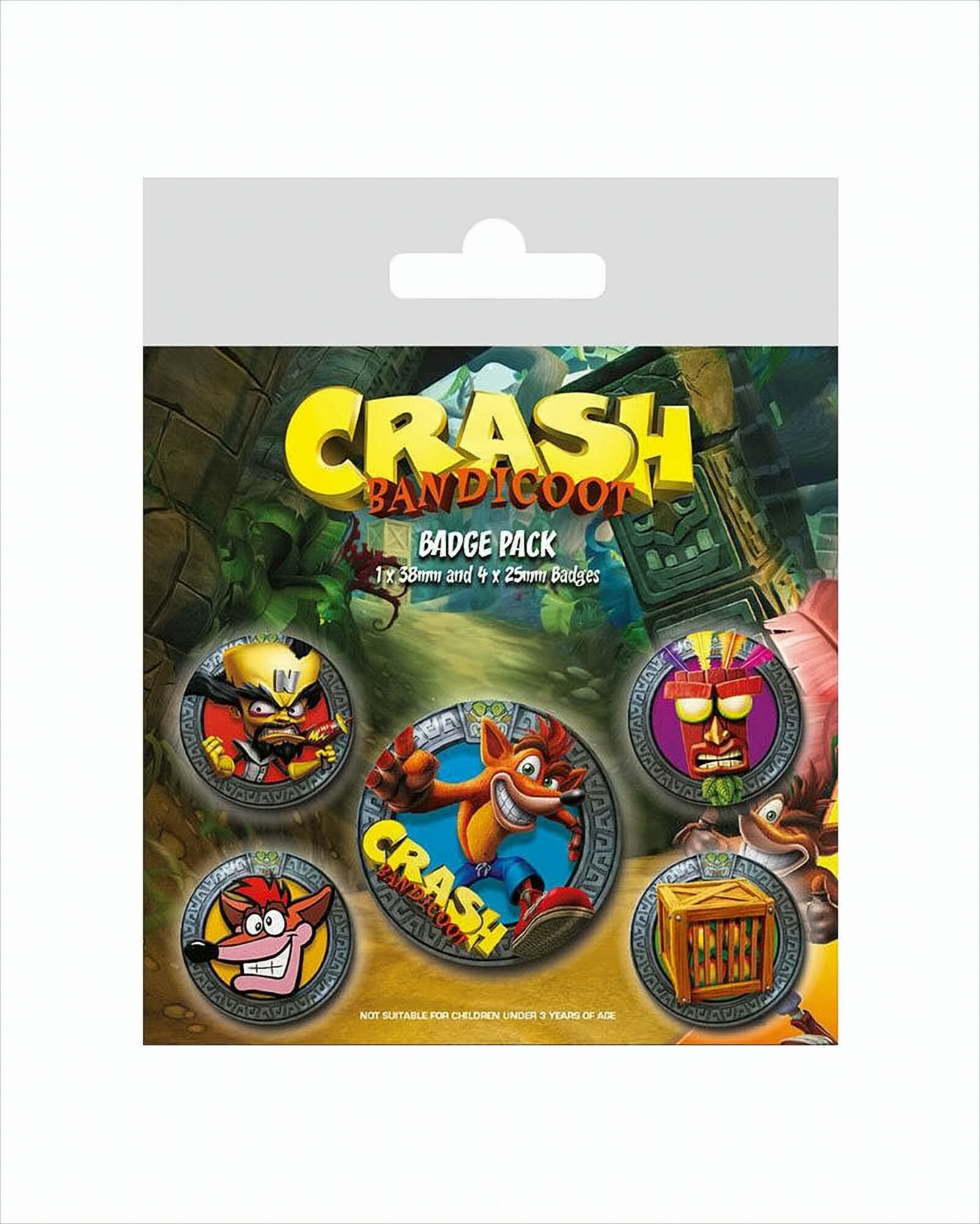 Crash Bandicoot Ansteck-Buttons 5er-Pack Pop Out 