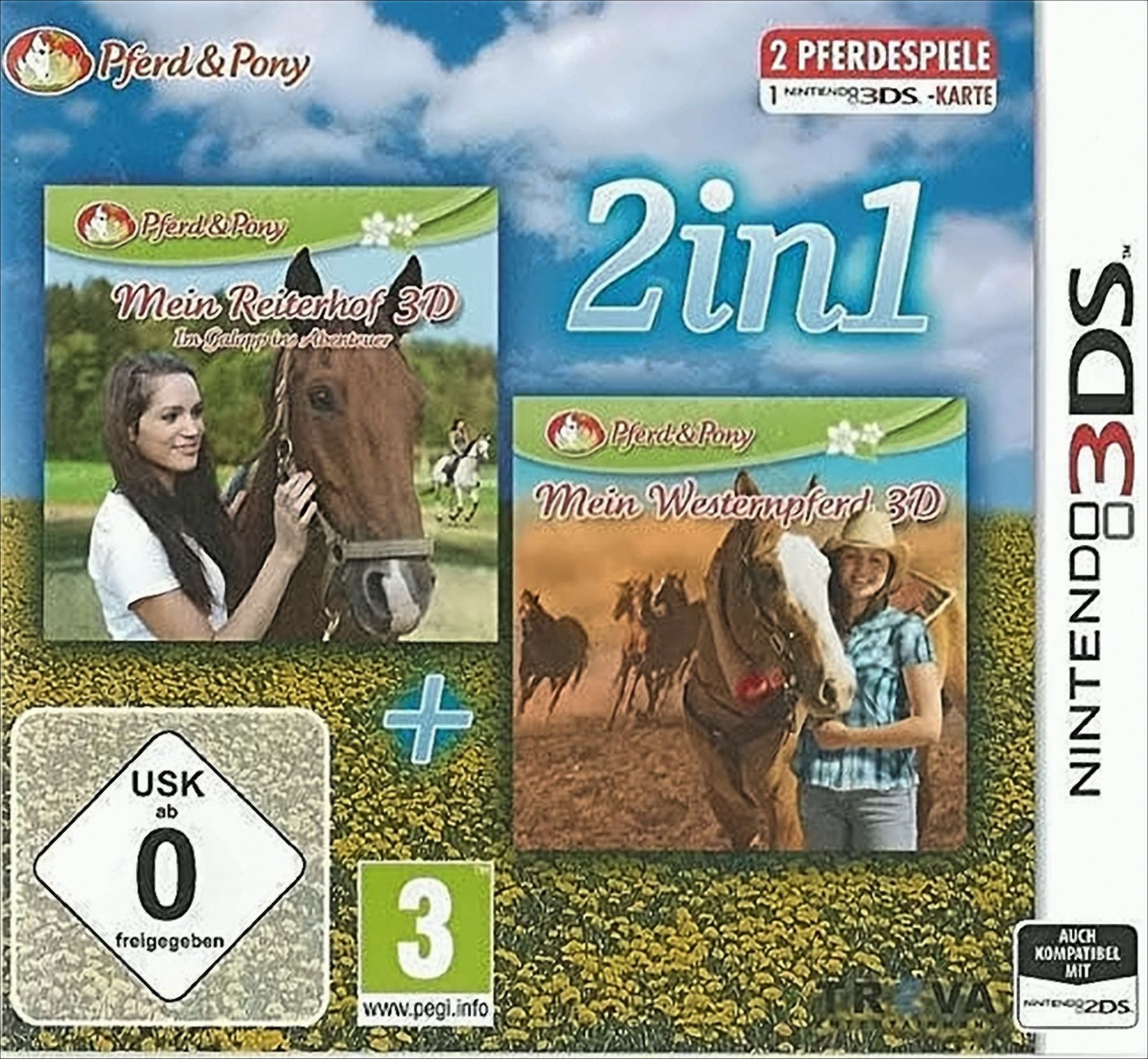 2 in 1 - Reiterhof 3D + Westernpferd 3D 