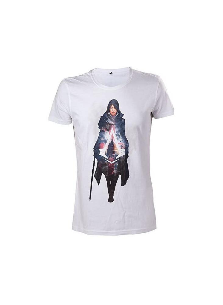 Assassins Creed Syndicate Herren T-Shirt Evie Frye S Wei&szlig; 