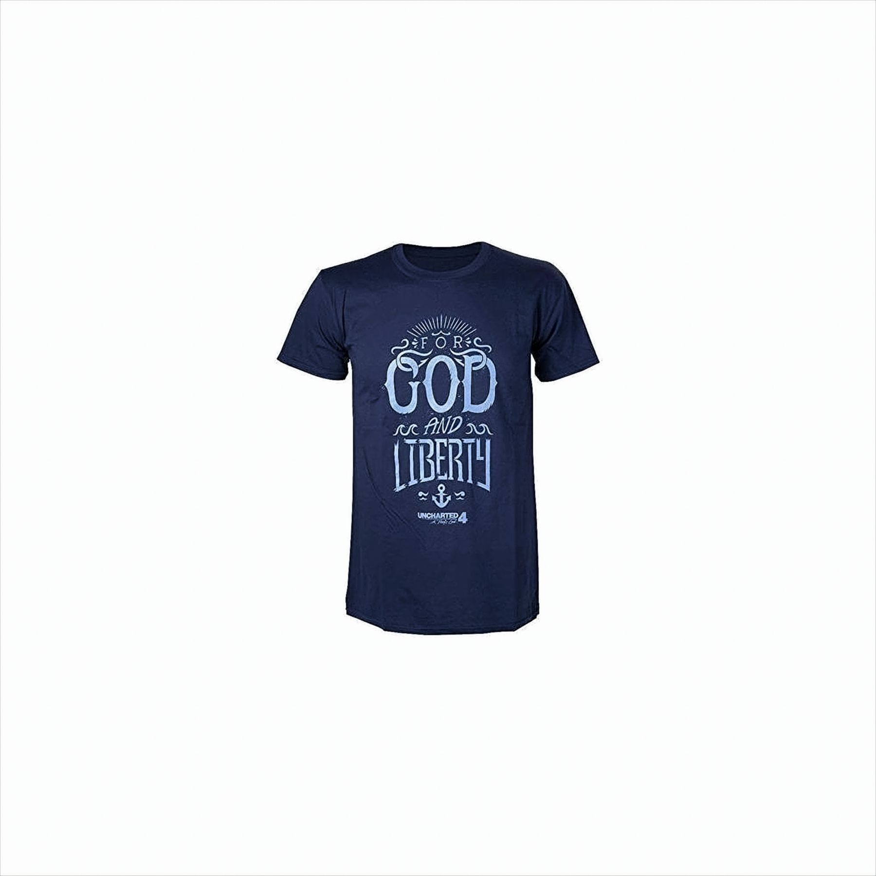 Uncharted 4 Herren T-Shirt For God and Liberty XXL Blau 