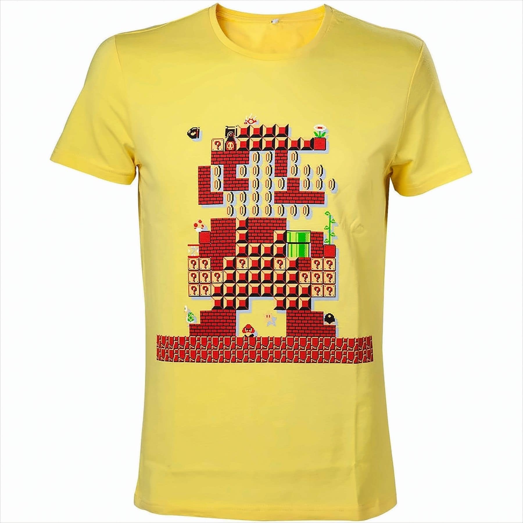 Bioworld Super Mario Herren T-Shirt Mario Maker XS Gelb 