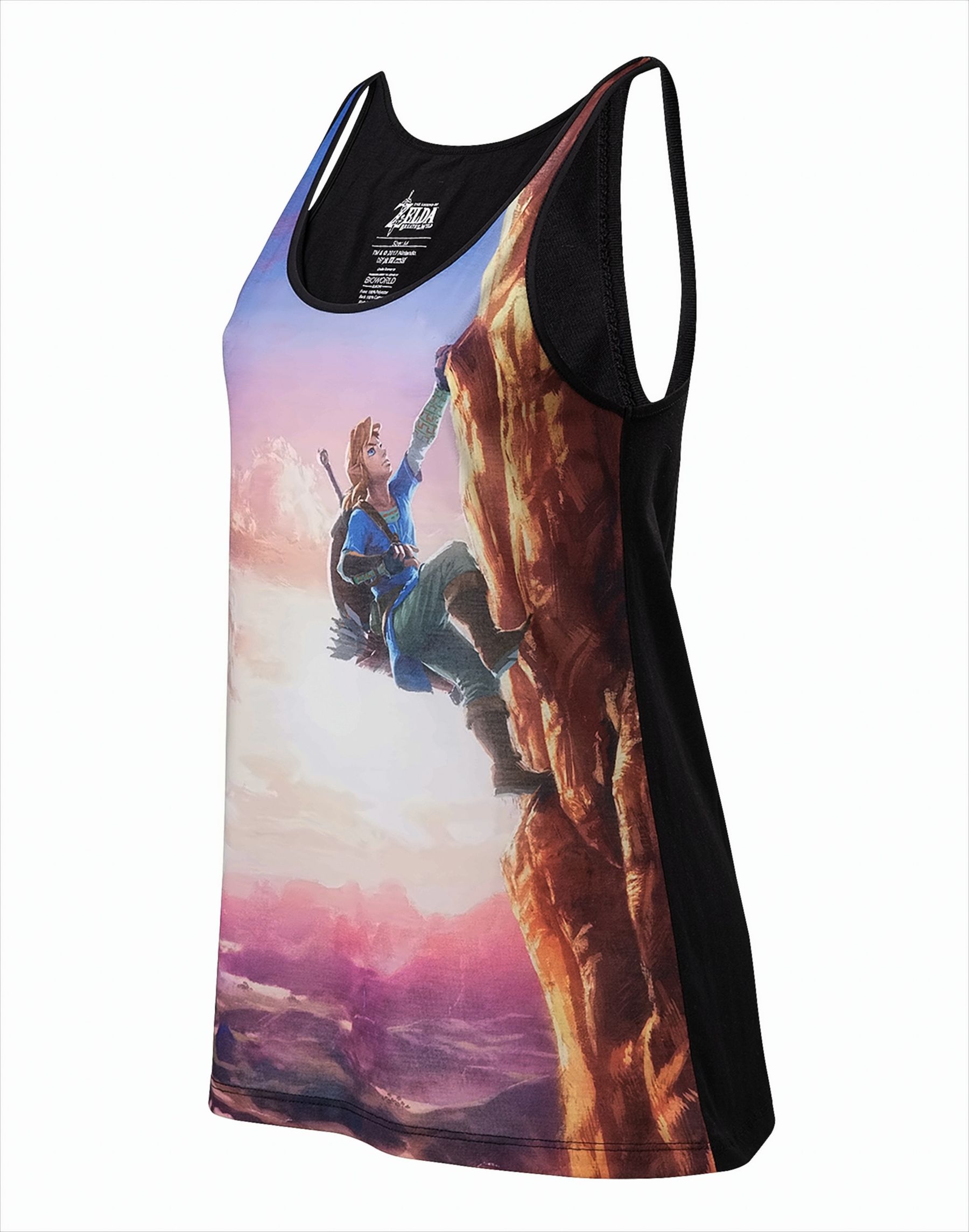 Zelda Breath of the Wild - All Over Link Climbing Female Tanktop L 