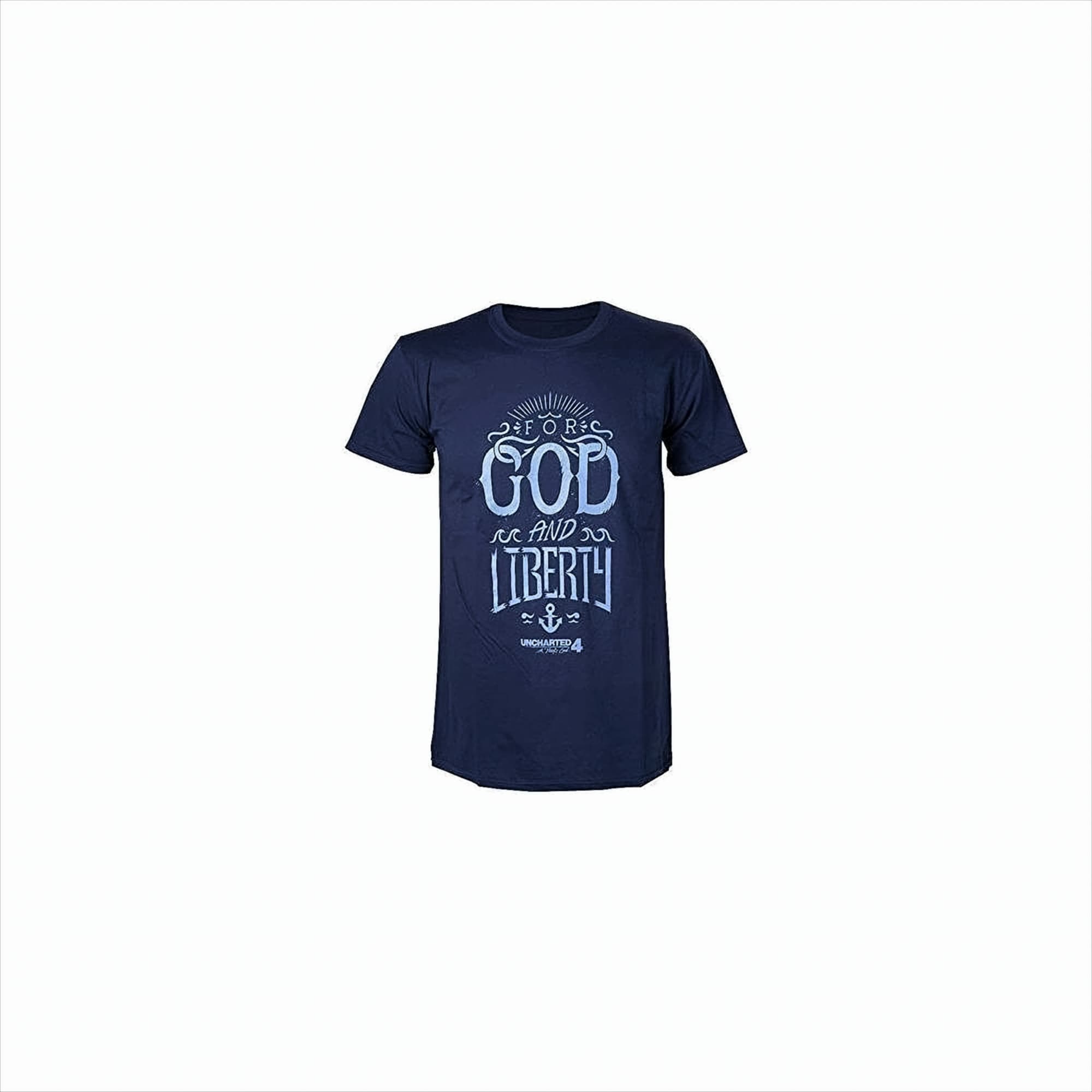Uncharted 4 T-Shirt God and Liberty Blau Gr&ouml;&szlig;e L 