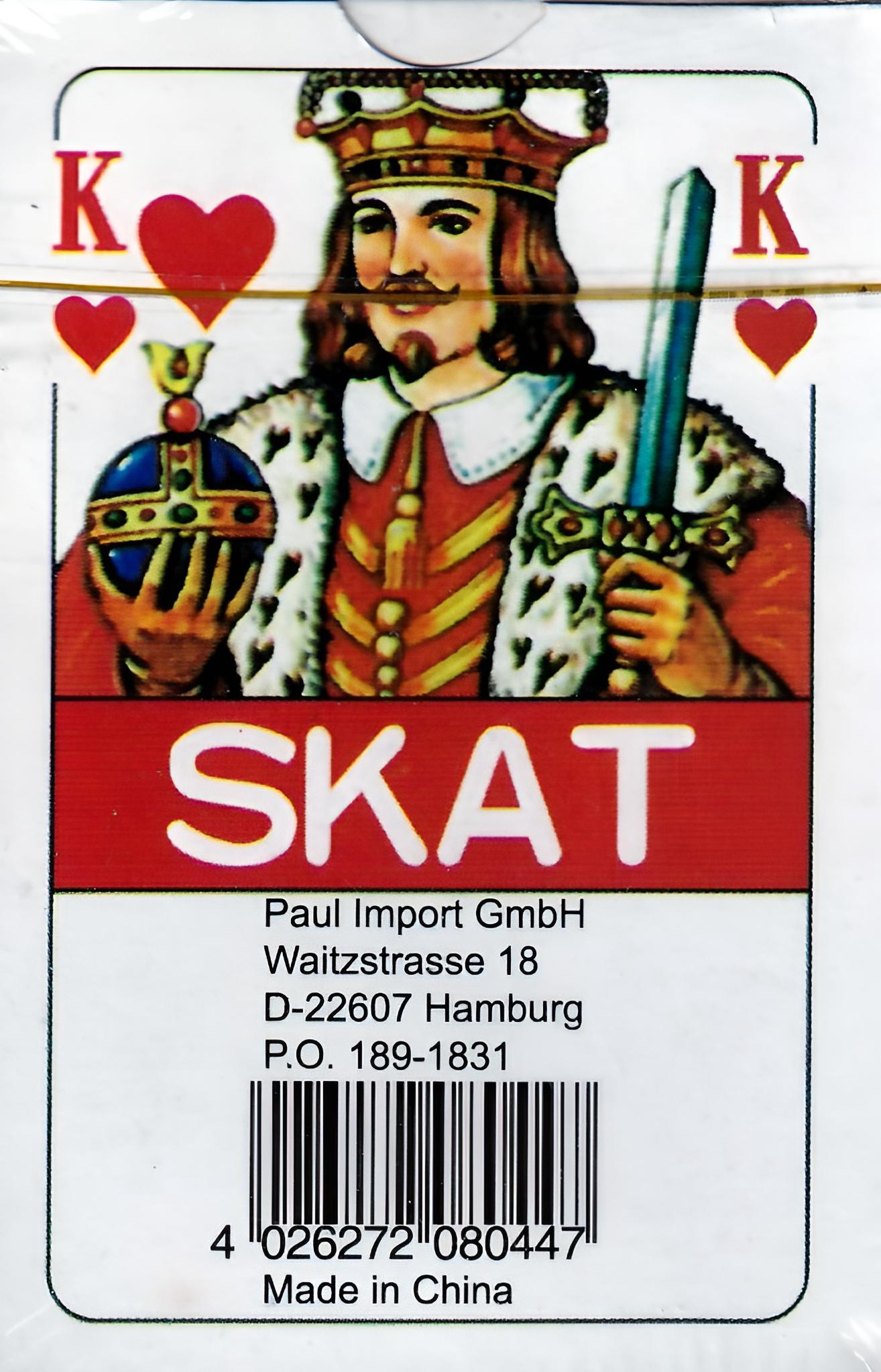 Skatblatt Skat Kartenspiel 32 Karten 