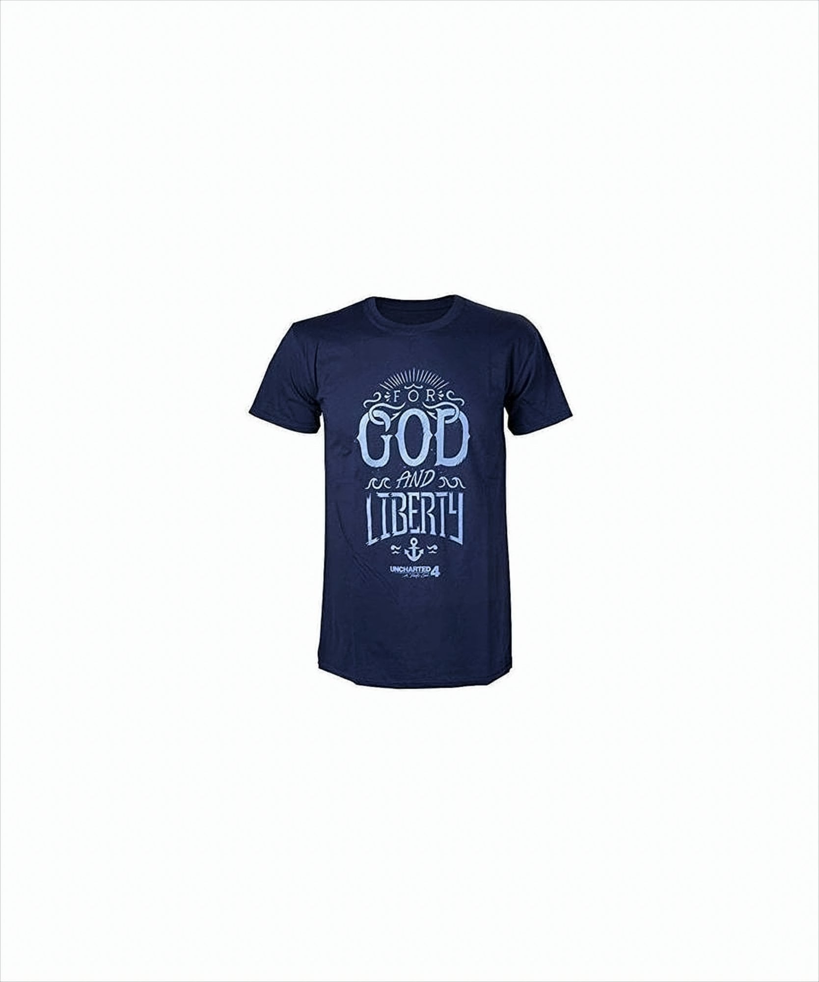 Uncharted 4 T-Shirt -XL- God and Liberty, blau 