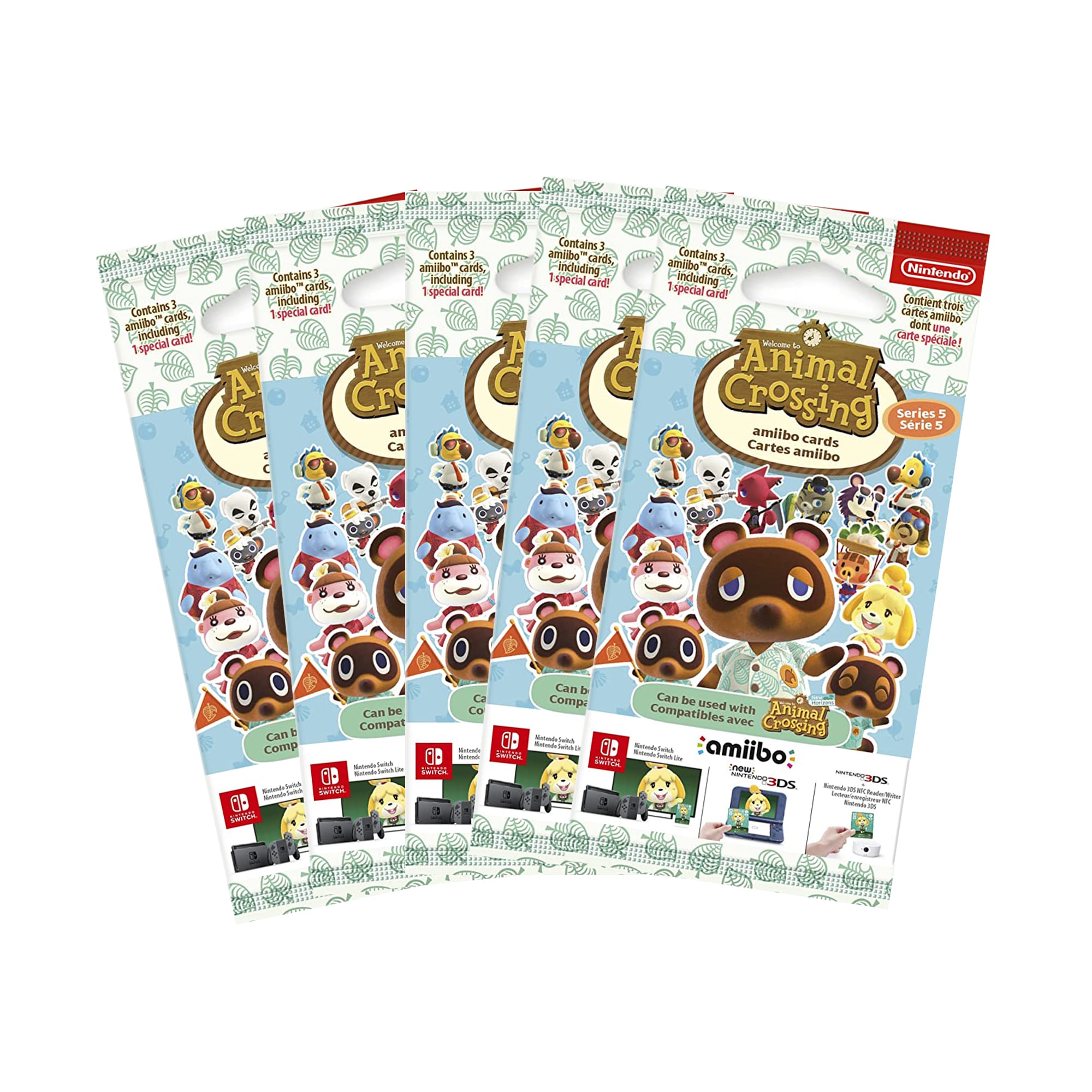 5x amiibo Karten 3 St&uuml;ck Animal Crossing (Vol. 5) 