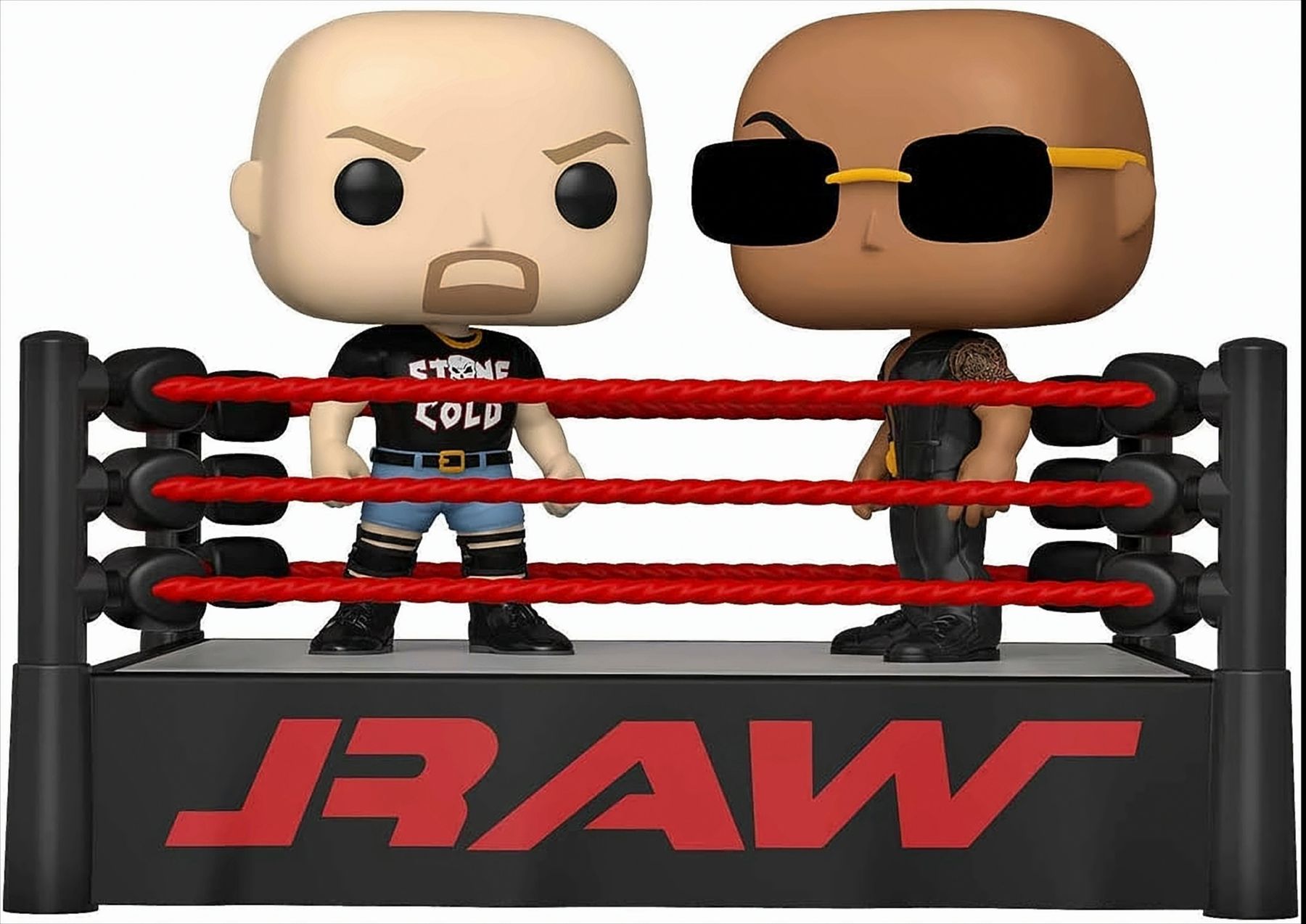 POP - WWE -The Rock vs Stone Cold w.Wrestling Ring 