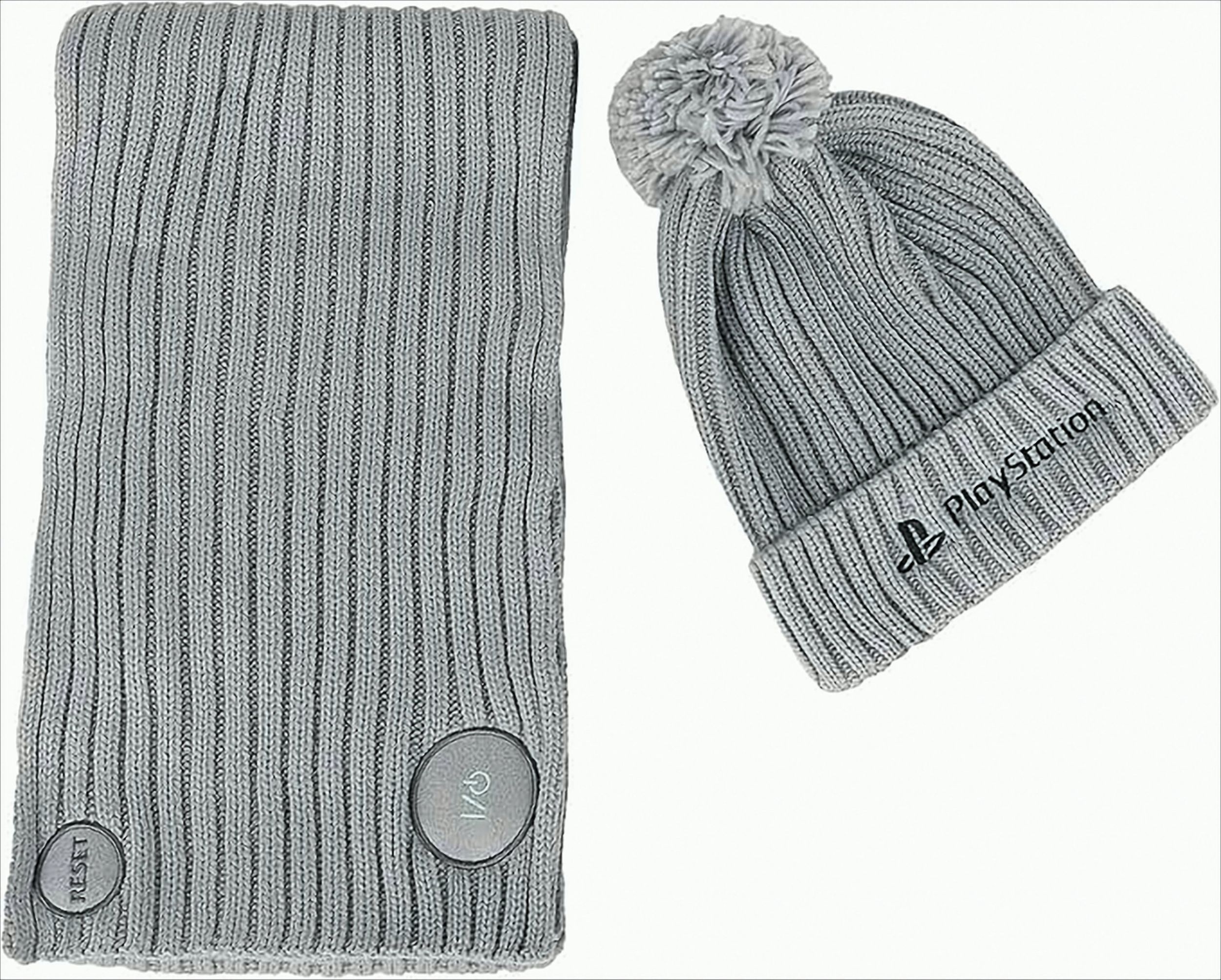 Playstation Unisex Sony Logo M&uuml;tze und Schal 