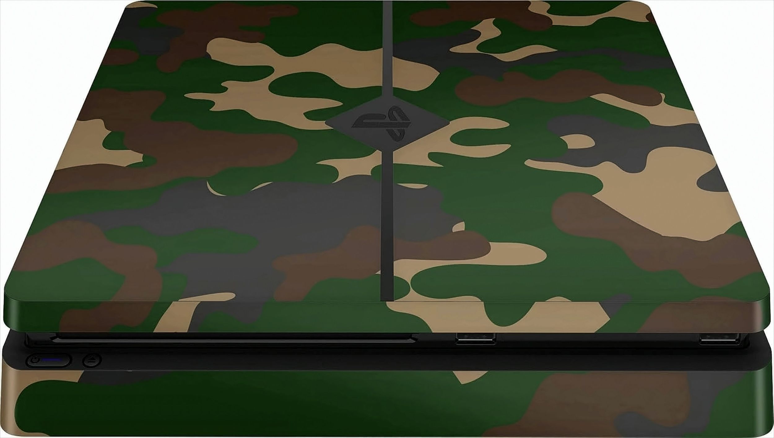 PS4 Slim - Design Aufkleber Camouflage Green 