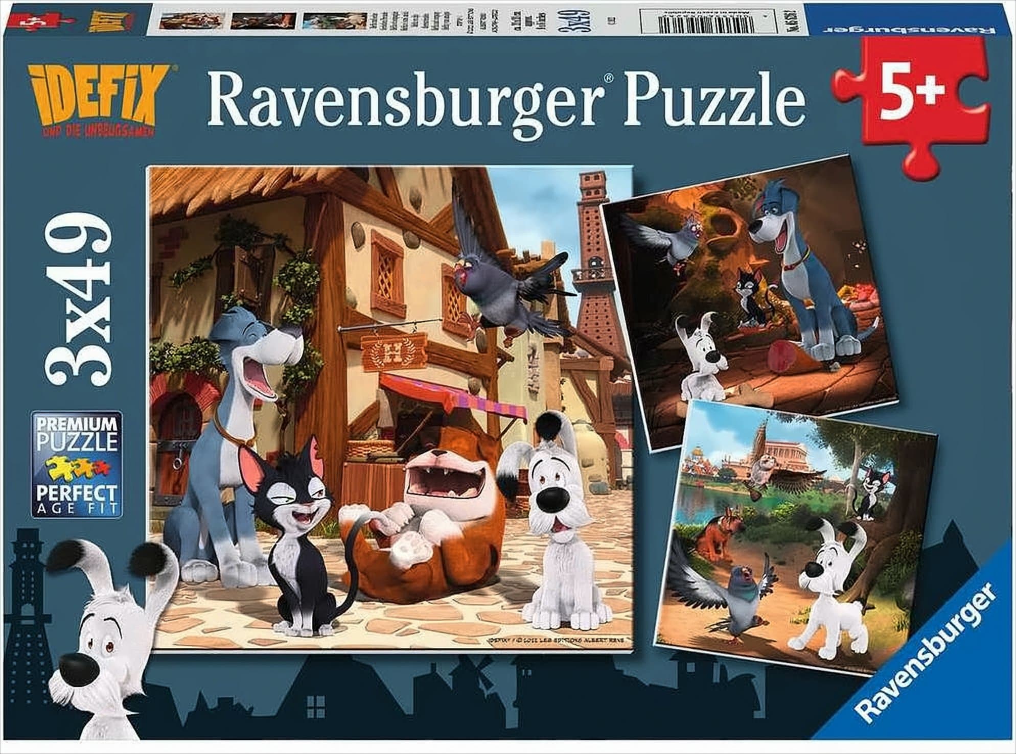 Ravensburger - Idefix und seine tierischen Freunde, 3 x 49 Teile 