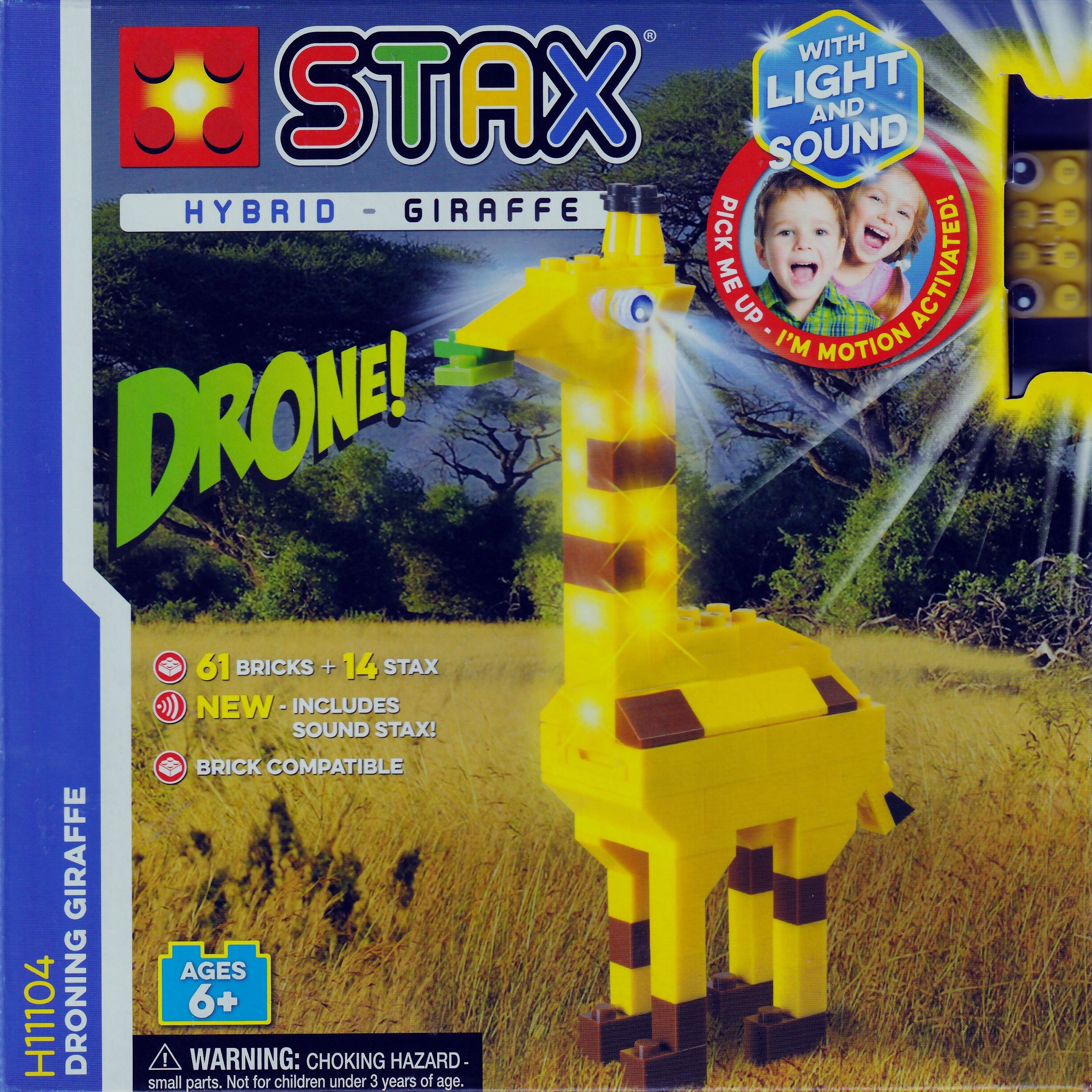 Light STAX Hybrid Droning Giraffe, Licht und Sound Bausteinset, kompatibel mit dem STAX System 