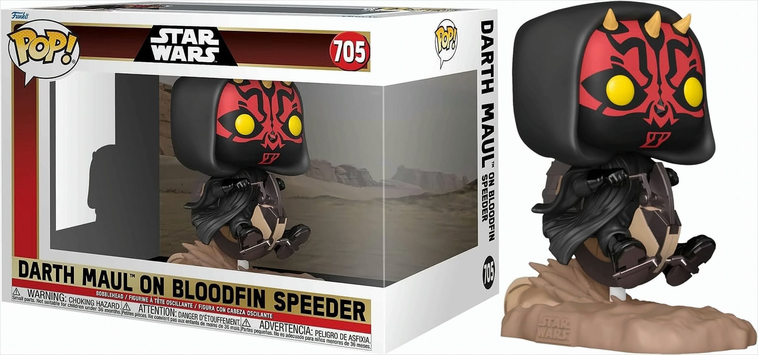 POP Deluxe Star Wars 25th - Darth Maul on Bloodfin 