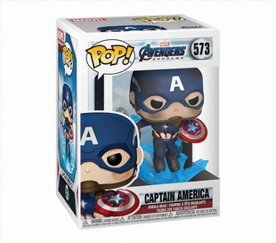 Funko POP - Marvel: Endgame - Captain America mit Broken Shield und Mjolnir 