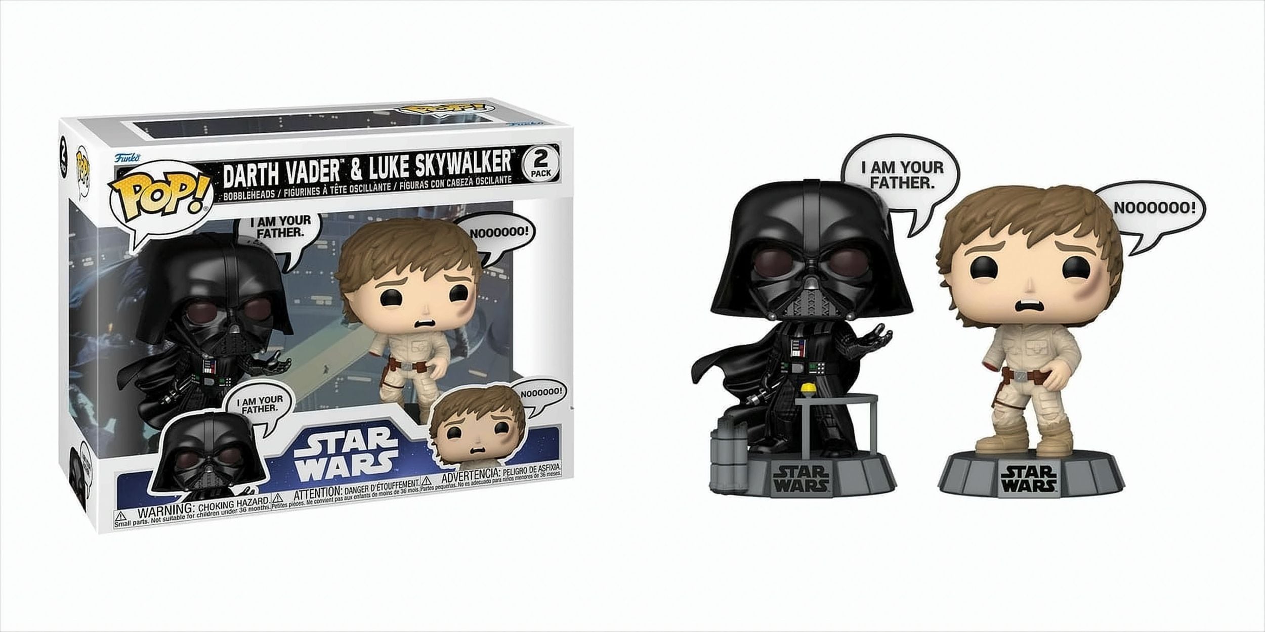 POP Star Wars Sayings Darth Vader/Skywalker 2Pack 
