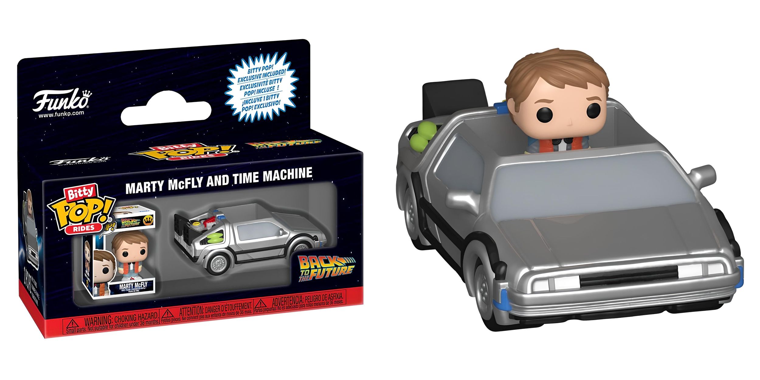 Bitty POP Rides - Marty McFly and Time Machine 