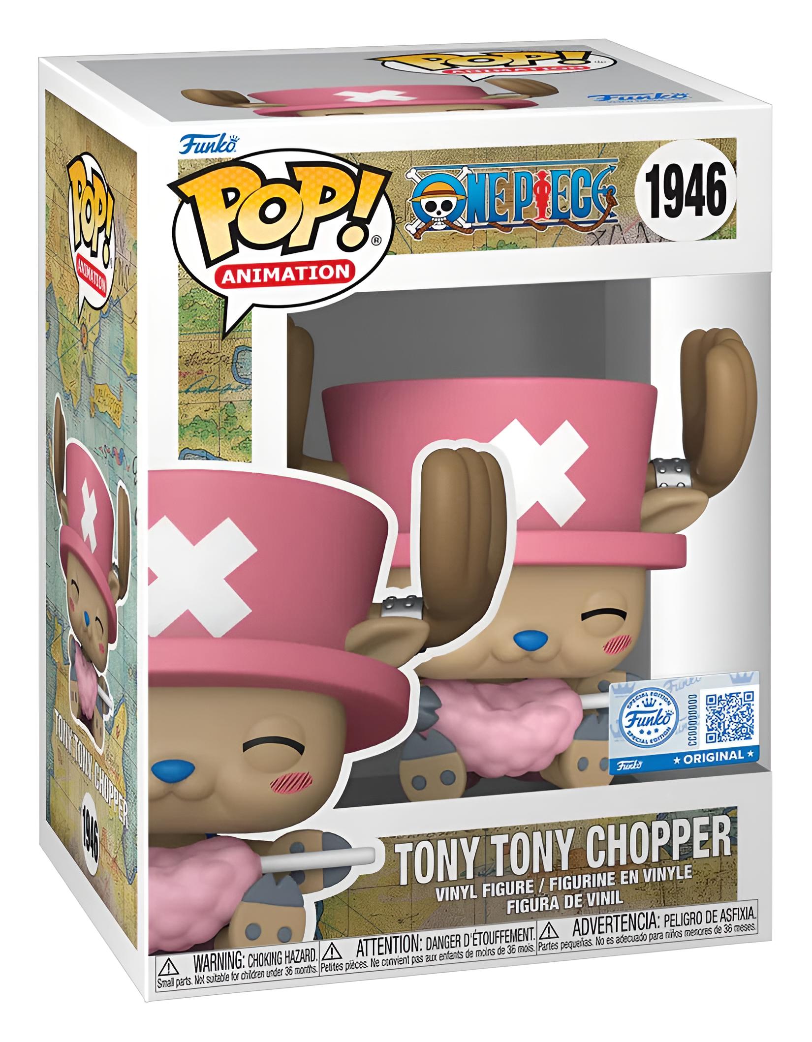 One Piece POP! Animation Vinyl Figur Tony Chopper with Cotton Candy 
