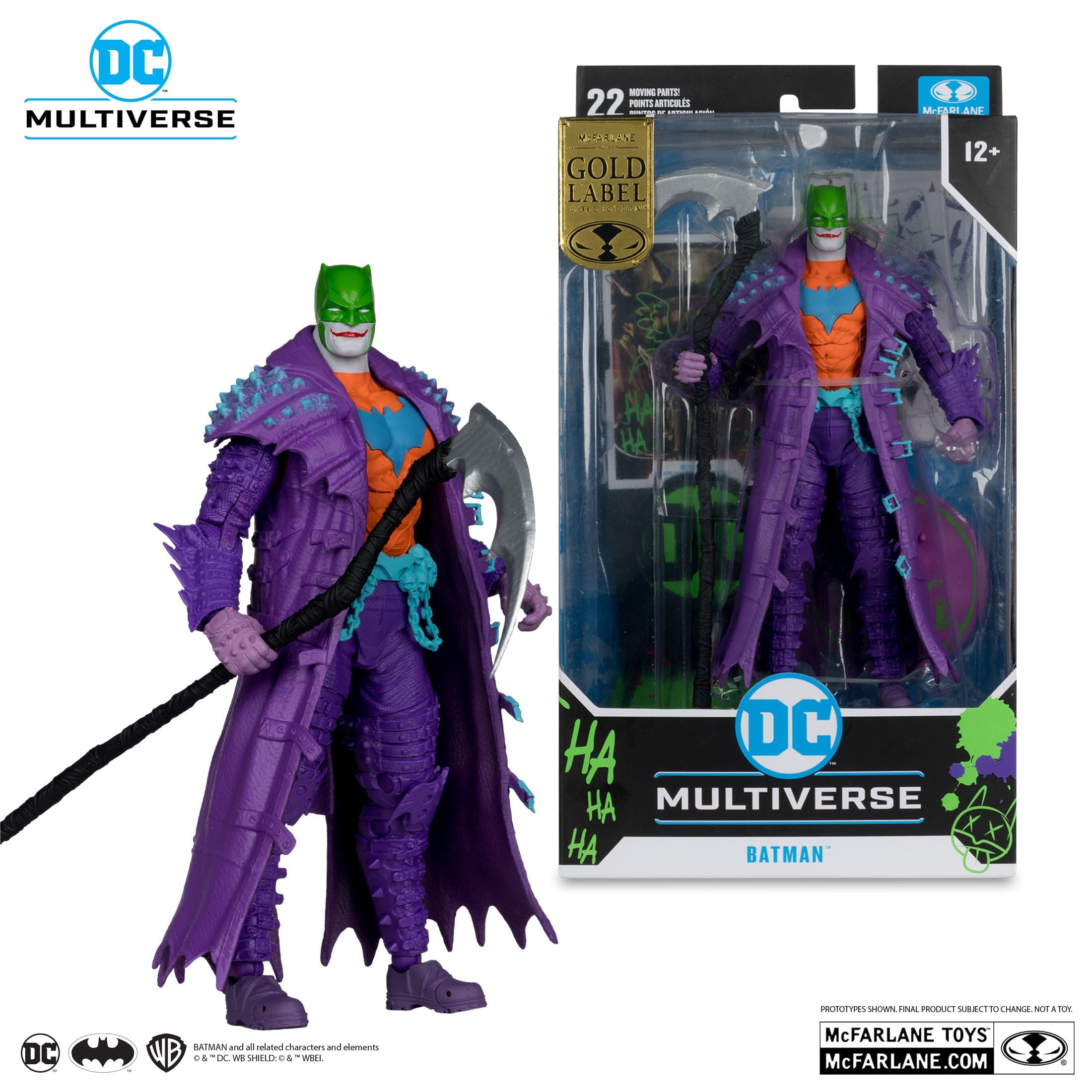 DC Multiverse Batman-Actionfigur (Dark Nights: Death Metal) Jokerisiertes 
