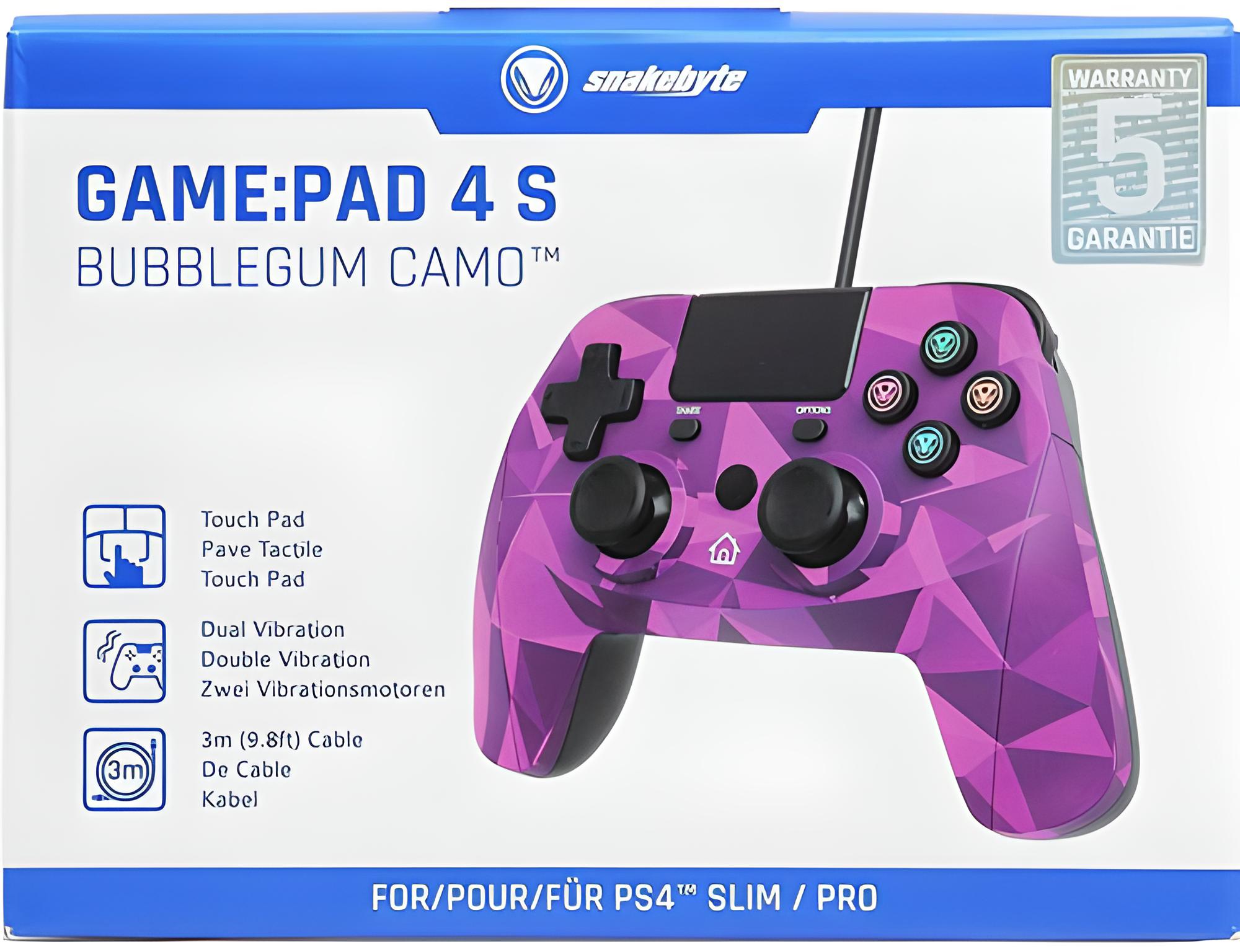 PS4 Controller Game:Pad 4S bubblegum camo kabel 