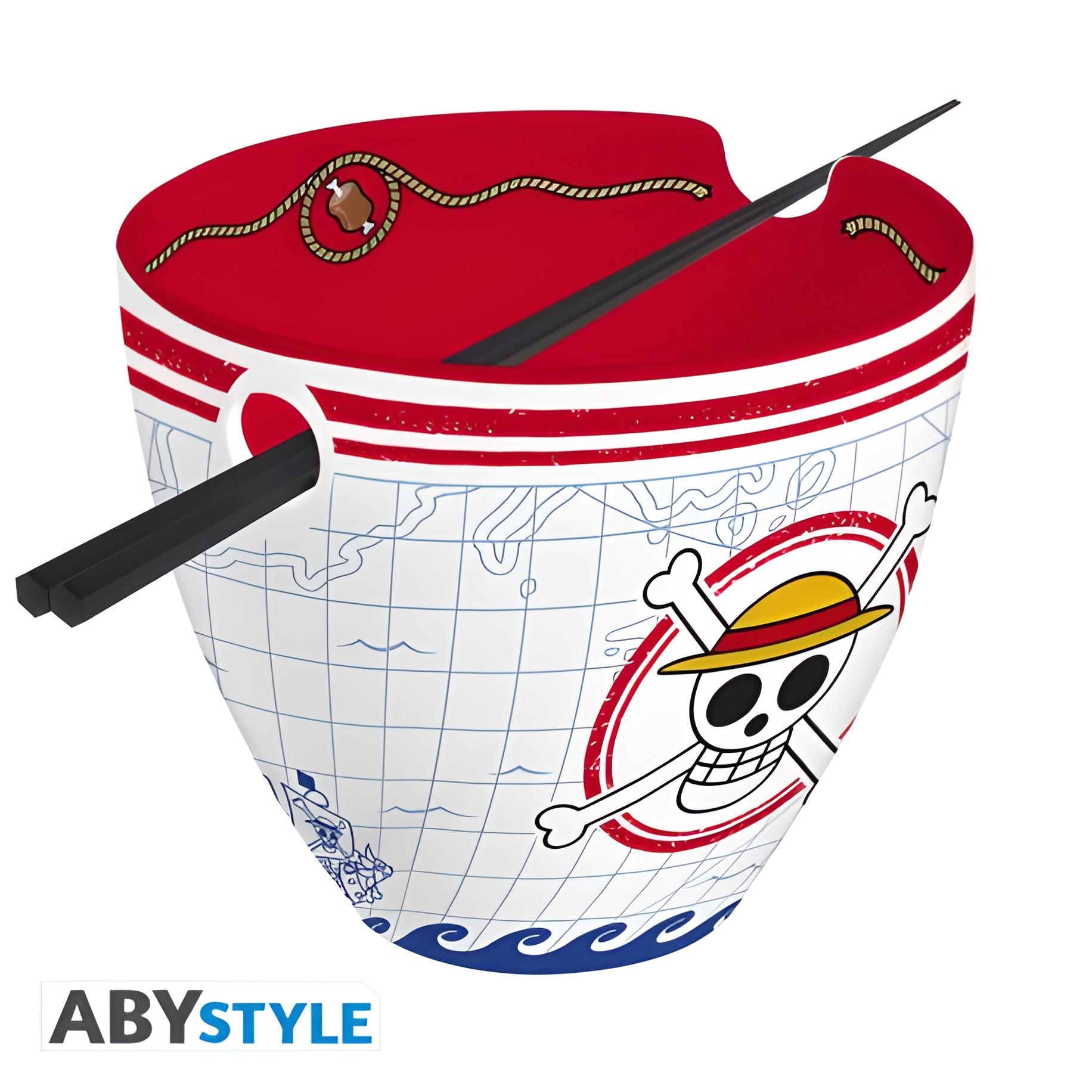 One Piece Ramen Bowl w. chopsticks "Monkey D.Luffy 