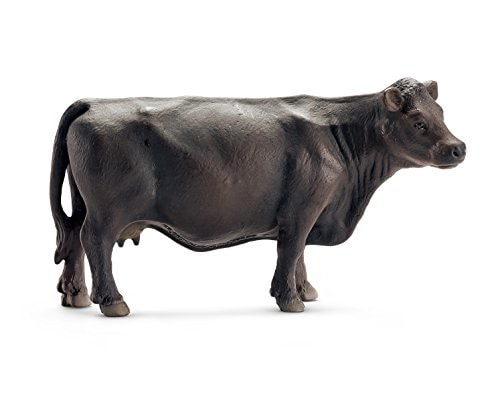Schleich 13767 - Angus Kuh, Tier Spielfigur, schwarz 