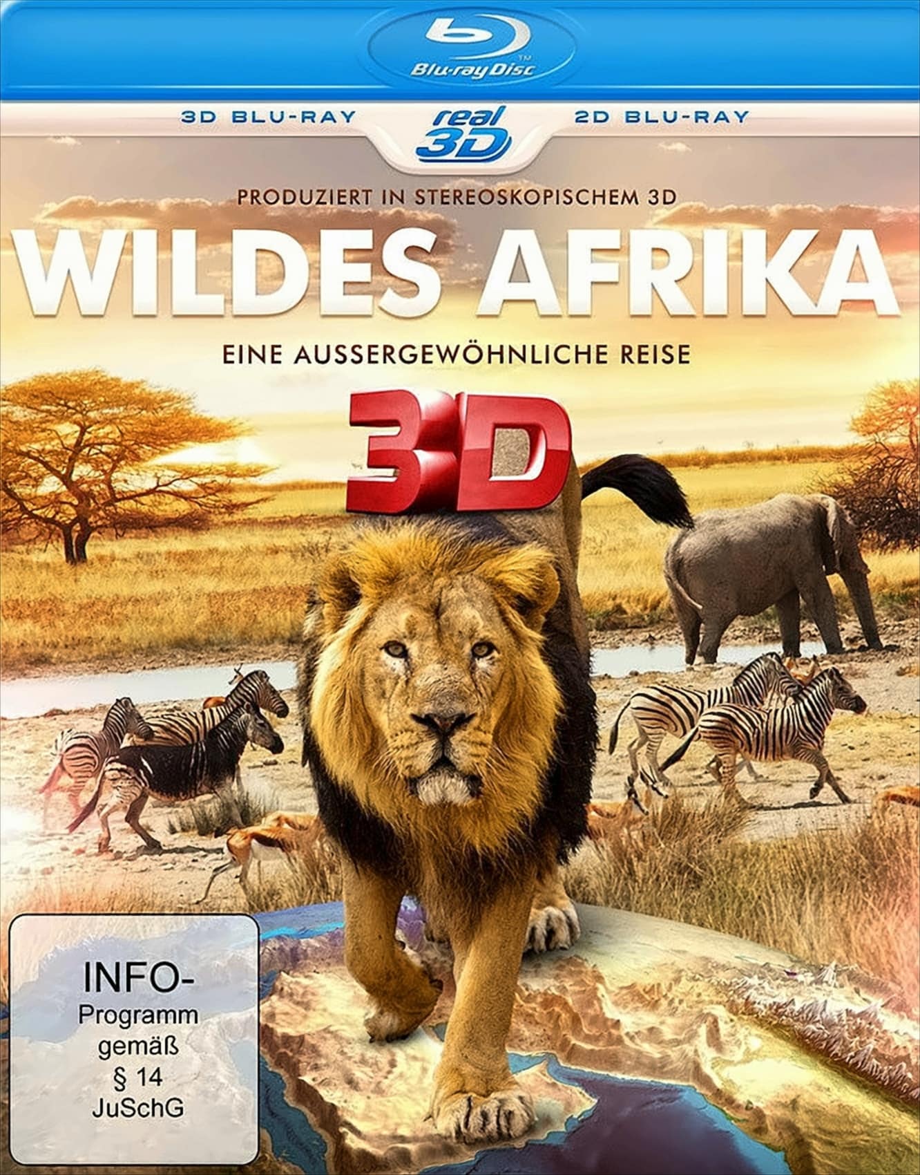 Wildes Afrika 3D - Eine au&szlig;ergew&ouml;hnliche Reise (Blu-ray 3D+2D) 