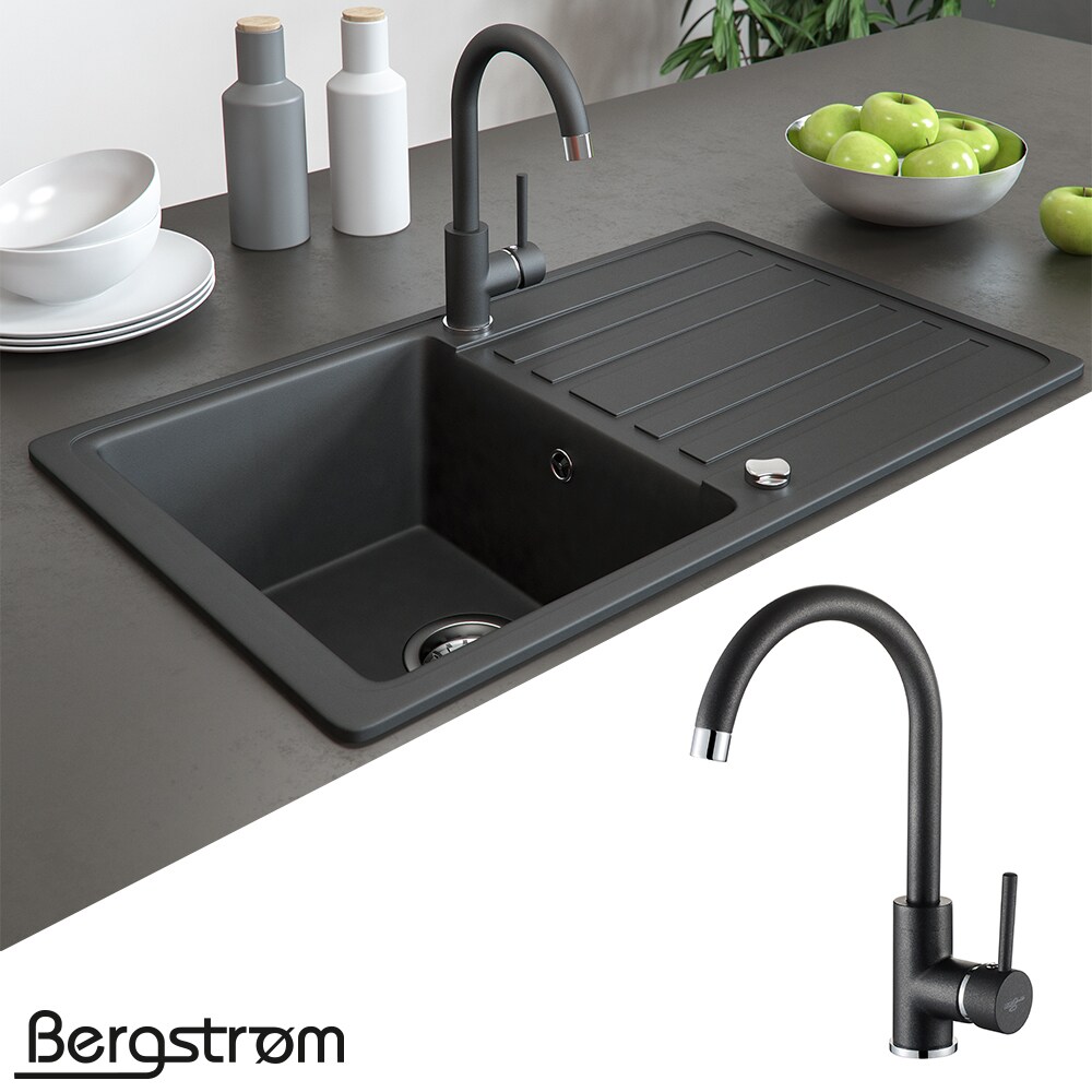 Armatur K&uuml;chenarmatur Sp&uuml;lenarmatur Wasserhahn Mischbatterie Sp&uuml;le K&uuml;che schwarz 