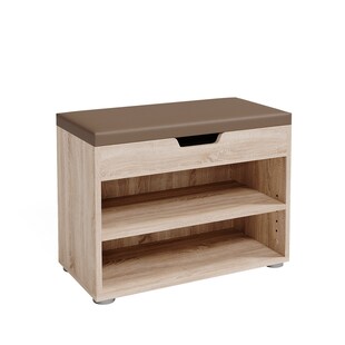 VICCO Schuhbank Schuhschrank Schuhablage Sitzbank Klappdeckel 6 Paar Sonoma 