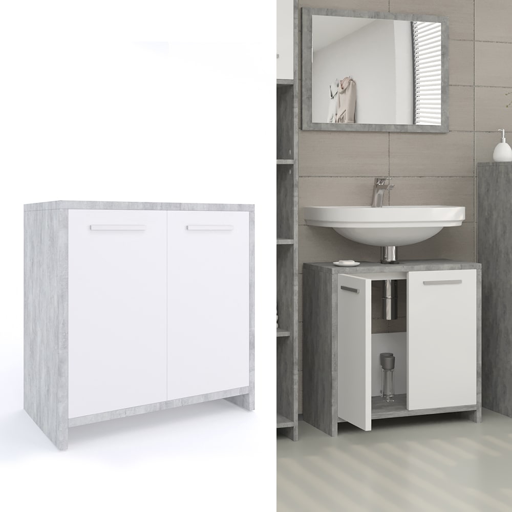 Vicco Waschtischunterschrank Kiko Unterschrank Waschbecken Waschtisch Bad Beton 
