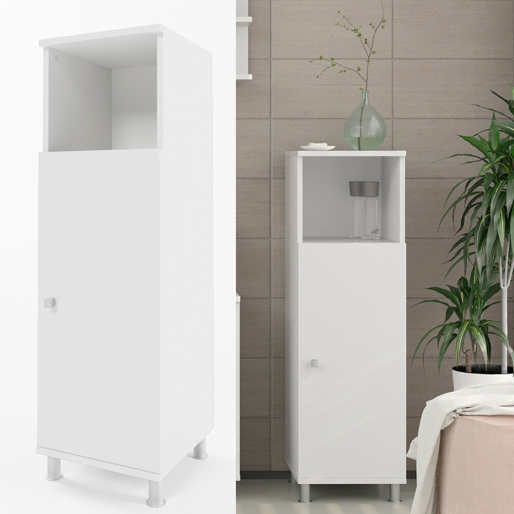 VICCO Badschrank FYNN Wei&szlig; - Midischrank Badezimmer Regal Badregal Badm&ouml;bel 