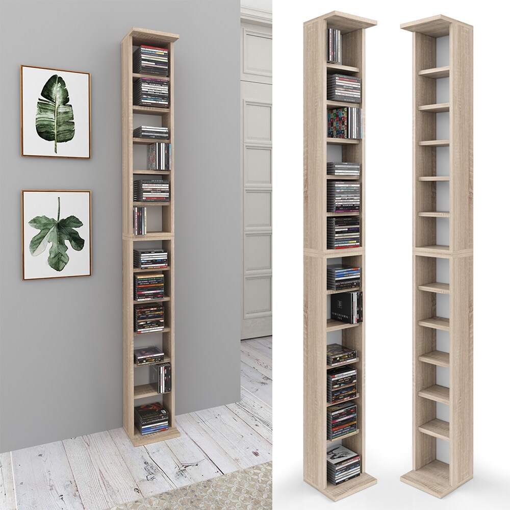 VICCO CD Regal DVD St&auml;nder Sonoma Wandregal H&auml;ngeregal B&uuml;cherregal B&uuml;roregal 