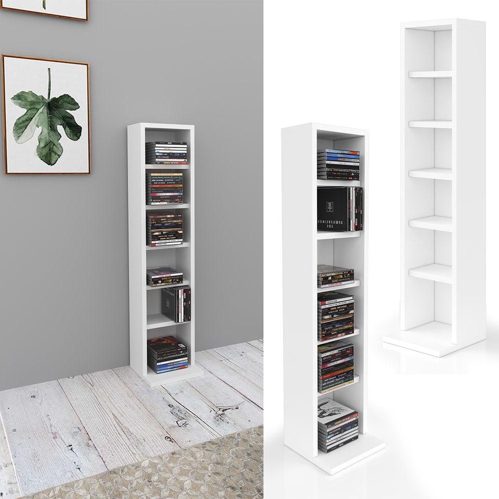 VICCO CD Regal DVD St&auml;nder Wei&szlig; Wandregal H&auml;ngeregal B&uuml;cherregal B&uuml;roregal 