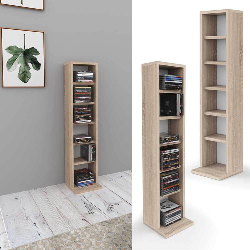 VICCO CD Regal DVD St&auml;nder Sonoma Wandregal H&auml;ngeregal B&uuml;cherregal B&uuml;roregal 