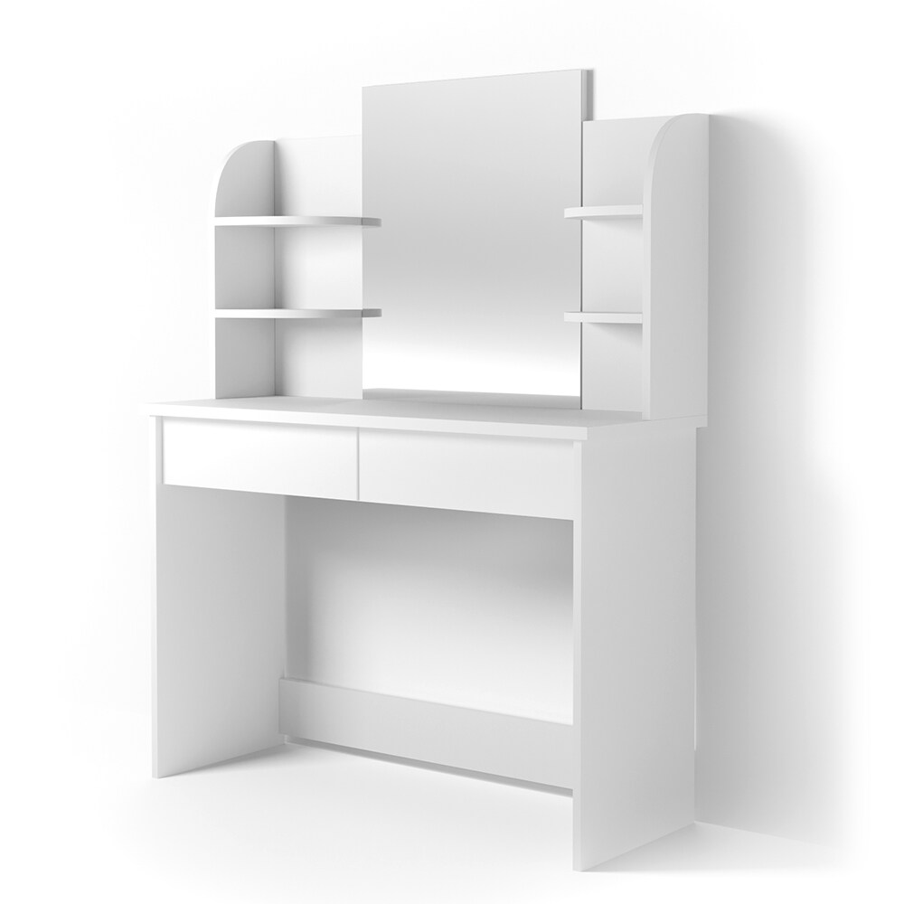 Vicco Schminktisch Charlotte Frisiertisch Kommode Frisierkommode Spiegel Wei&szlig; 