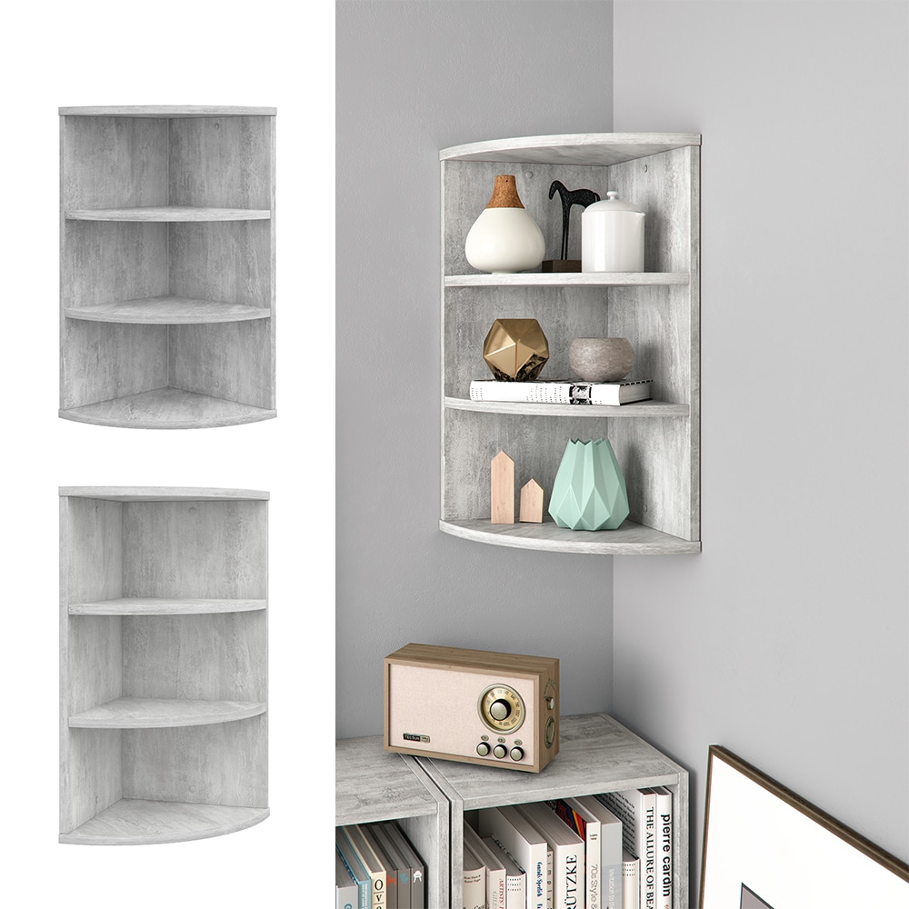 VICCO Eckregal ECKI 0,5 Winkelregal K&uuml;chenregal Badregal Standregal Regal beton 