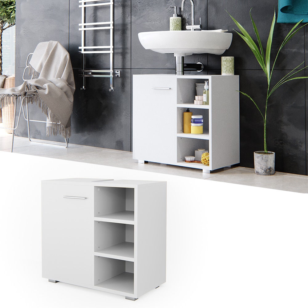 Vicco Waschtischunterschrank Perry Unterschrank Waschbecken Waschtisch Wei&szlig; 