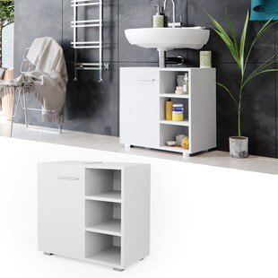 Vicco Waschtischunterschrank Perry Unterschrank Waschbecken Waschtisch Weiß 