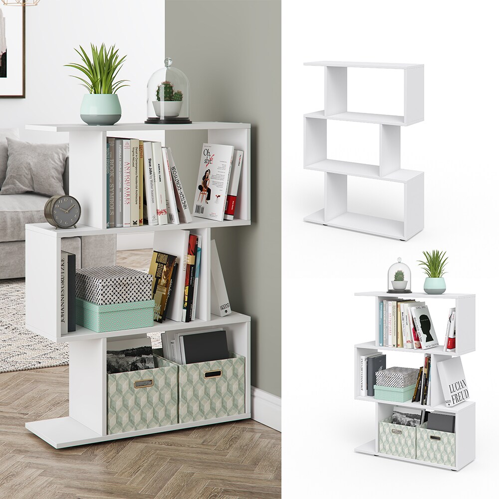 VICCO Raumteiler LEVIO Weiß Regal Bücherregal Standregal Hochregal Wandregal