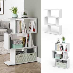 VICCO Raumteiler LEVIO Weiß Regal Bücherregal Standregal Hochregal Wandregal 