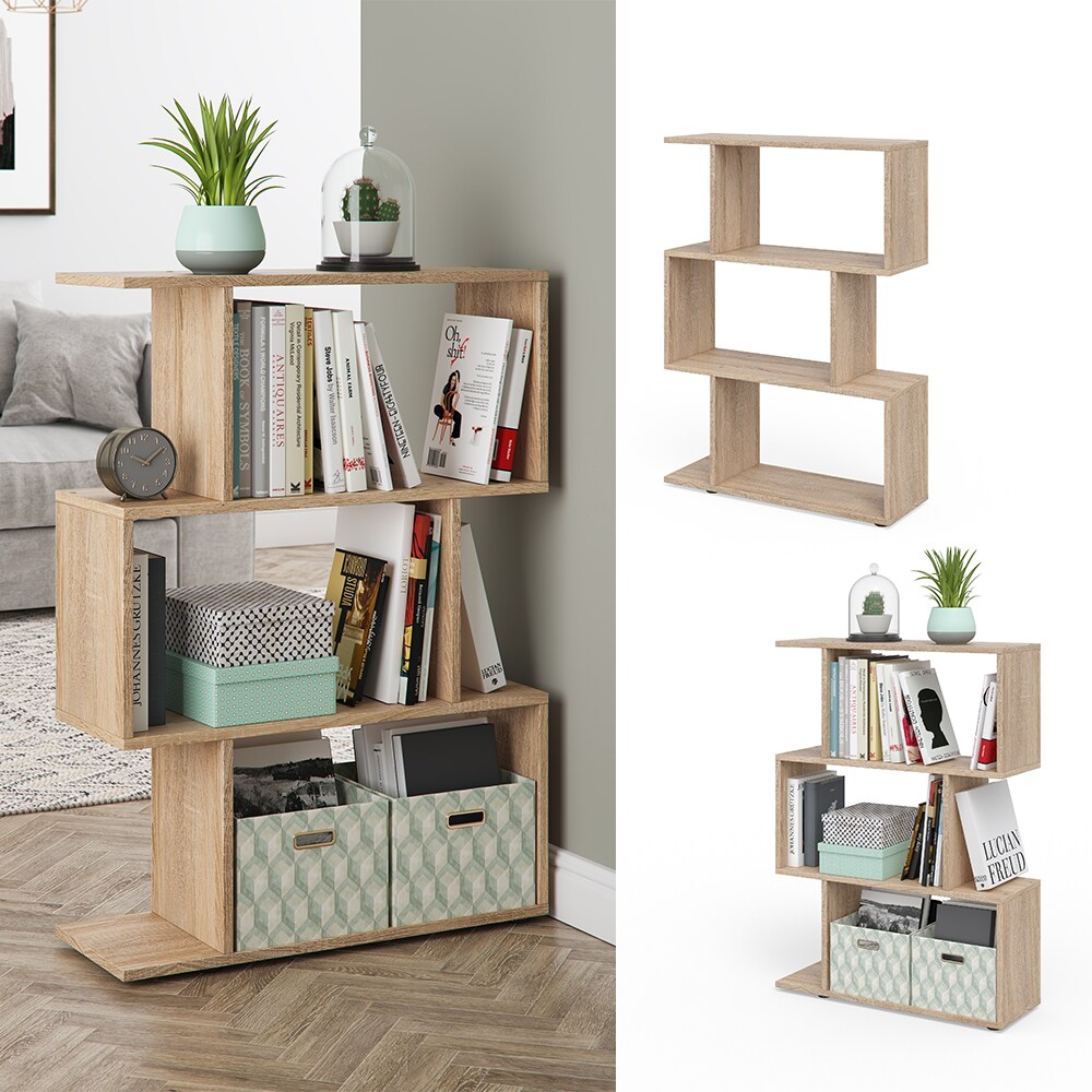 VICCO Raumteiler LEVIO Sonoma Regal B&uuml;cherregal Standregal Hochregal Wandregal 