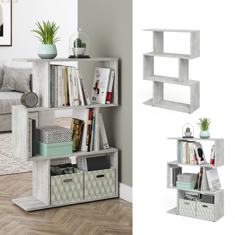 VICCO Raumteiler LEVIO Beton Regal B&uuml;cherregal Standregal Hochregal Wandregal 