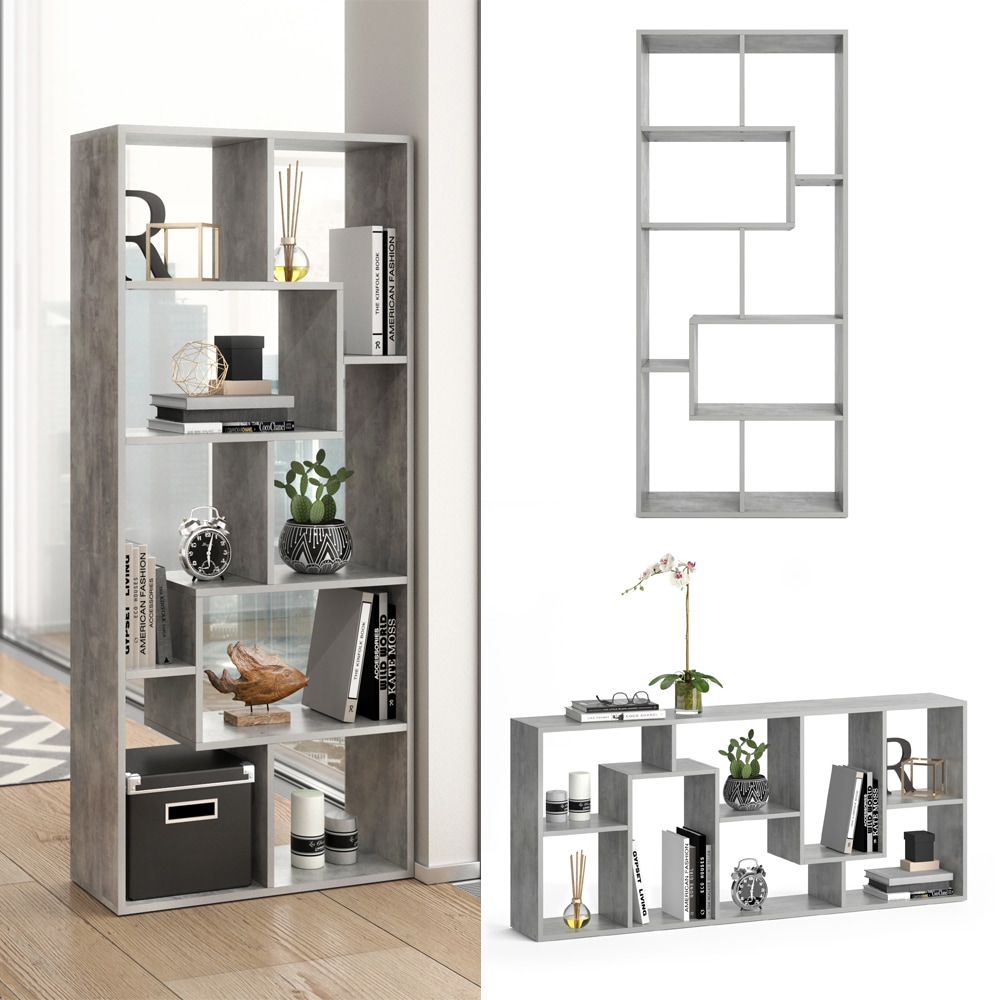 Vicco Raumteiler Noa B&uuml;cherregal Standregal Aktenregal Hochregal Regal  Beton 