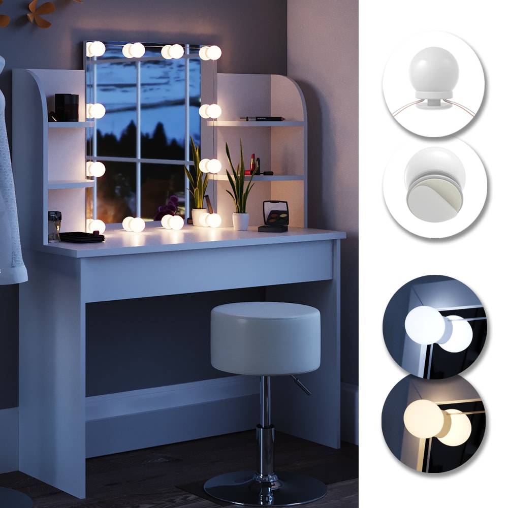 VICCO LED-Beleuchtung F&Uuml;R Schminktisch Frisiertisch Lichter f&uuml;r Make-Up 