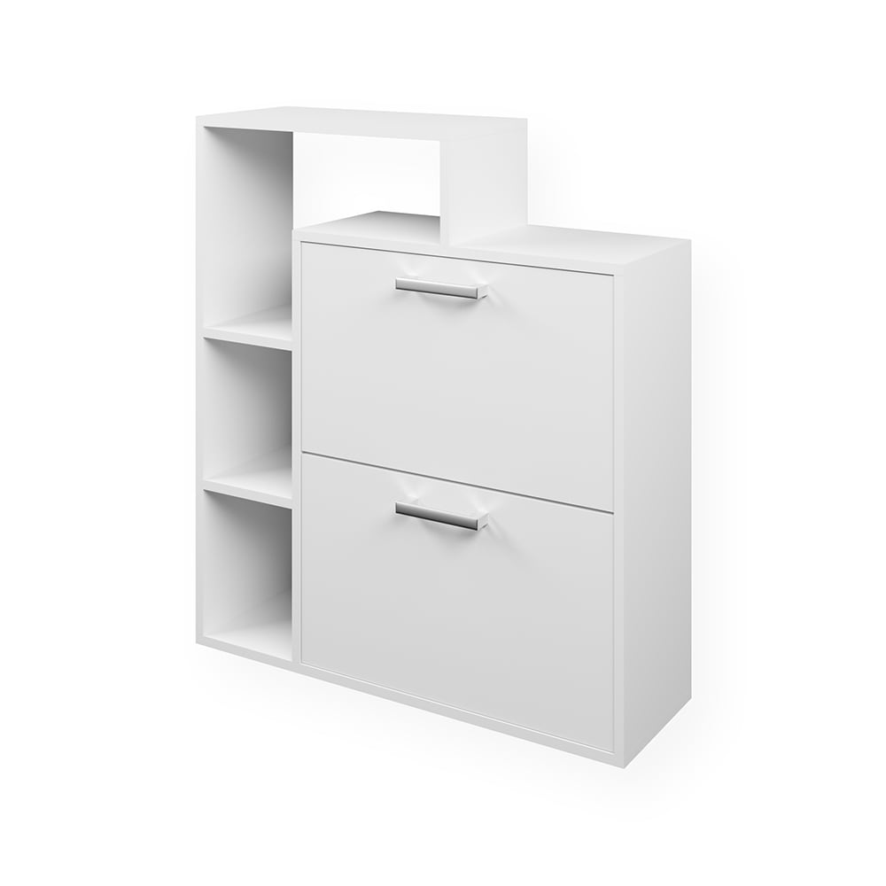 Vicco Schuhkipper Orlando Schuhregal Schuhschrank Kommode Flur 2 F&auml;cher Wei&szlig; 