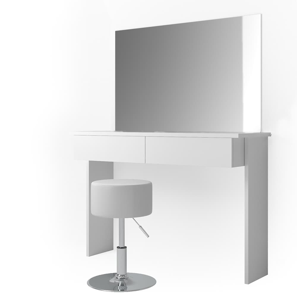 Vicco Schminktisch Azur Kosmetiktisch Frisiertisch Frisierkommode Wei&szlig; Hochglanz inklusive Sitzhocker und Spiegel 