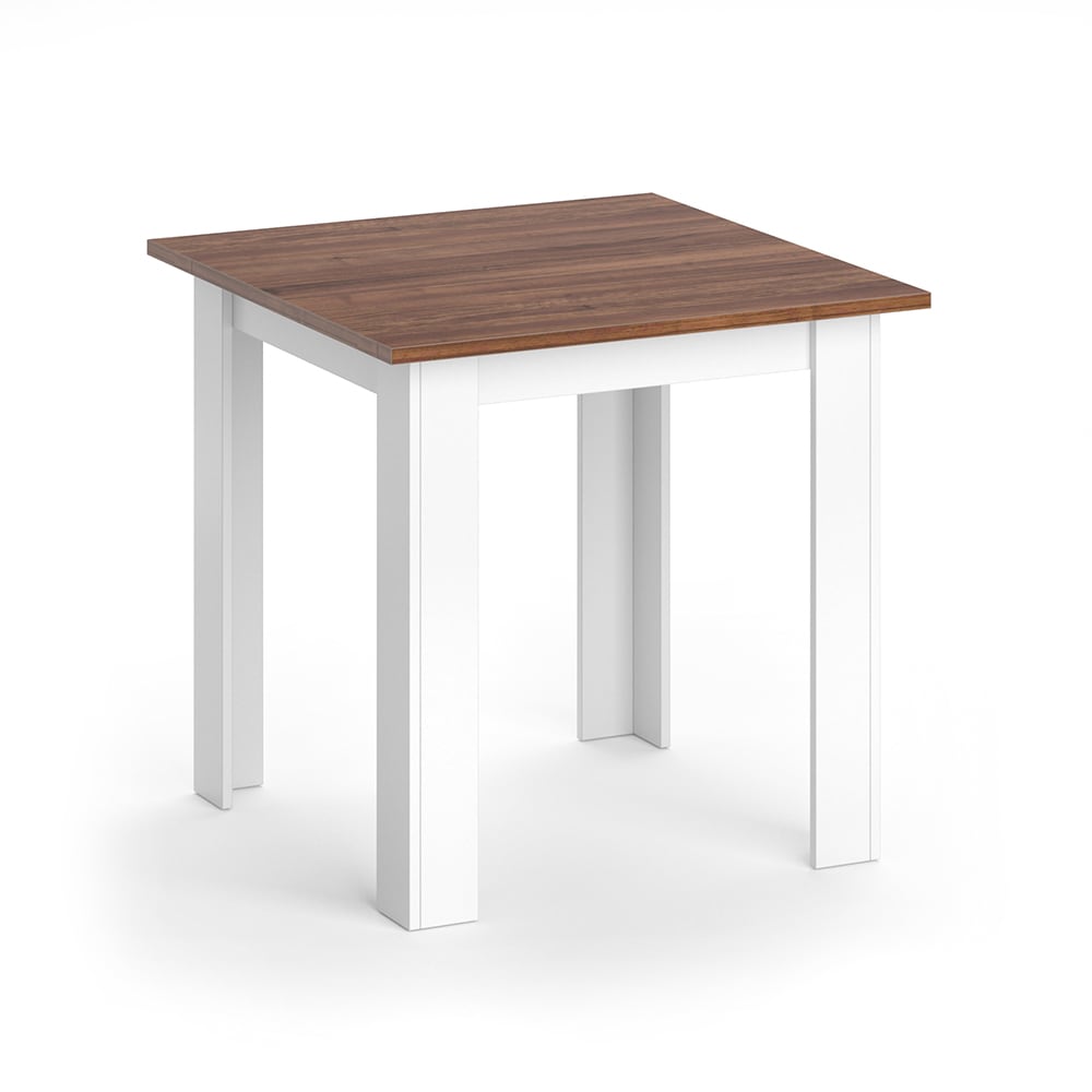 Vicco Esstisch Karlos Esszimmertisch Nussbaum Wohnzimmer K&uuml;chentisch 80cm Wei&szlig; 