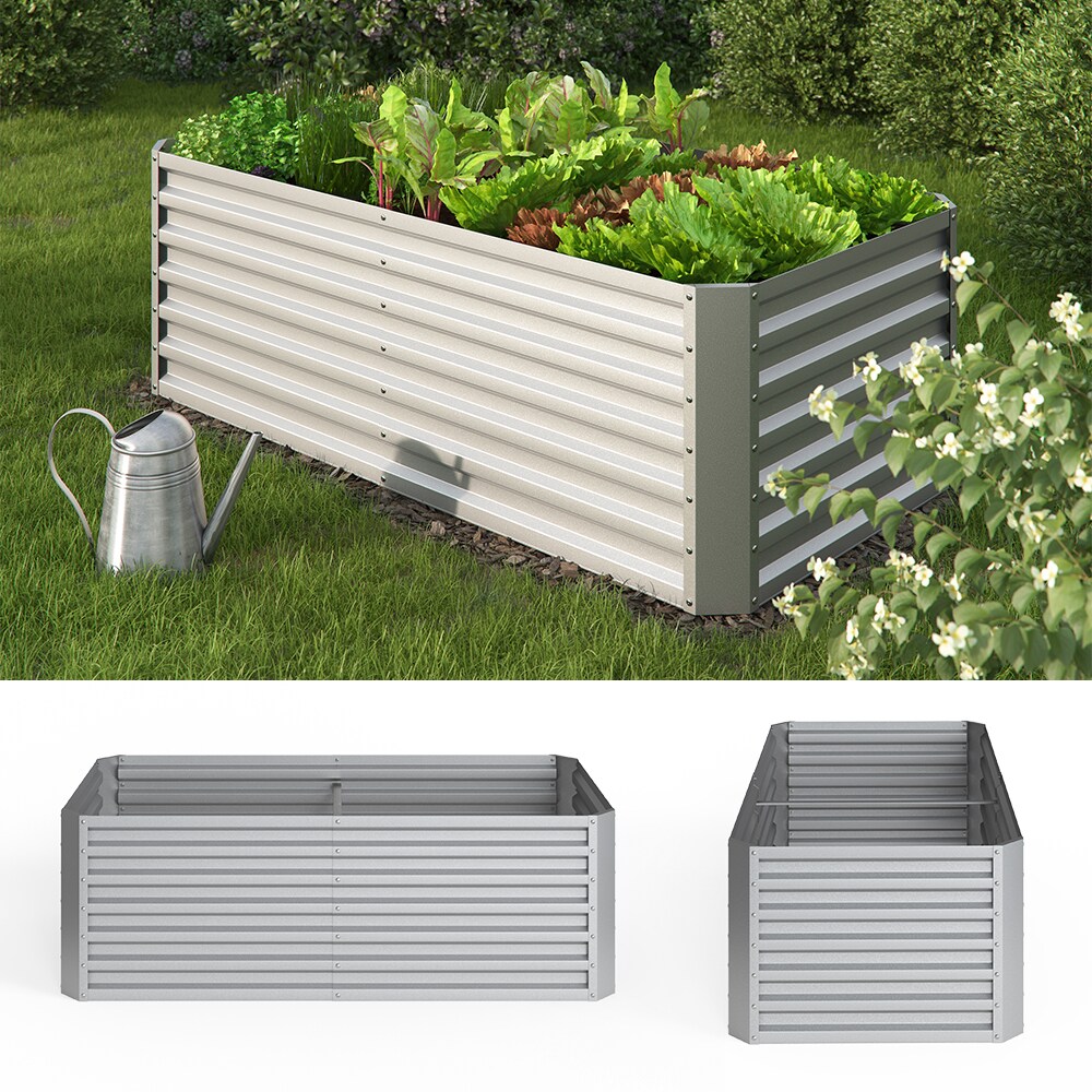 Oskar Hochbeet Kr&auml;uterbeet Gem&uuml;sebeet rechteckig 180x90x60cm Stahl verzinkt 